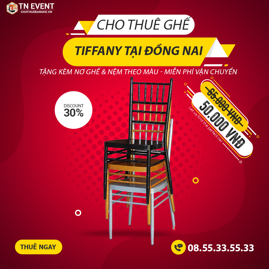 Cho thuê ghế Tiffany giá rẻ Tại Đồng Nai