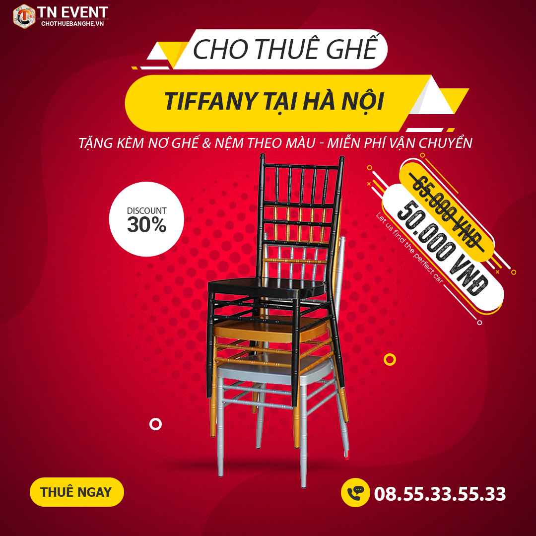 Cho thuê ghế tiffany giá rẻ tại Hà Nội