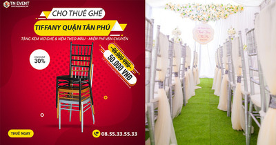 Cho thuê ghế Tiffany Tại Quận Tân Phú, TPHCM - Cho Thuê Ghế Tiffany Giá Rẻ